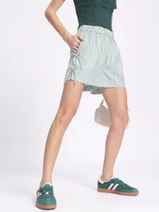 glitchez Women Printed Bow-Detail Shorts