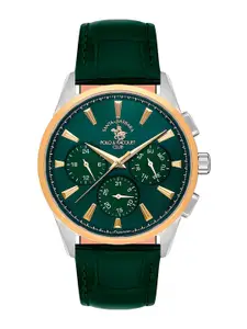 SANTA BARBARA POLO & RACQUET CLUB Men Dial & Leather Straps Analogue Watch SB.1.10543-3