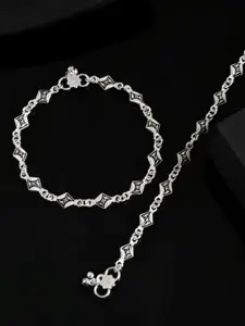 Sangria Silver-Plated Anklet