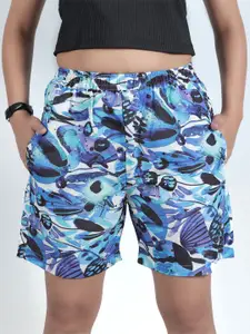 GAB Women Printed Regular Fit High-Rise Shorts