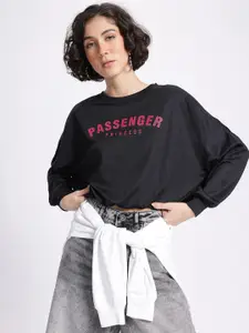 glitchezglitchez Self-Design Printed Cropped Sweatshirt