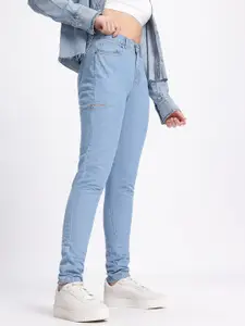 glitchez Women Side-Slash Skinny Fit Jeans