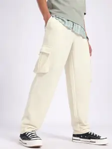 glitchez Men Texture Cargo Style Baggy Track Pants