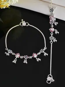 Sangria Silver-Plated Anklet