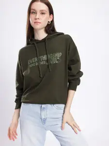 glitchez Printed Cotton Terry Oversized Sweatshirt
