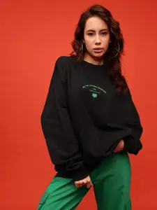 glitchez Flair Cotton Terry Oversized Sweatshir