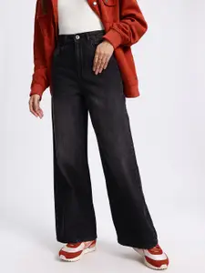 glitchez Women Light Fade Wide Leg Jeans