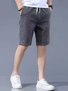 StyleCast x Revolte Men Slim Fit Low-Rise Outdoor Denim Shorts