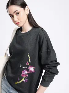 glitchez Printed Oversized Sweatshirt