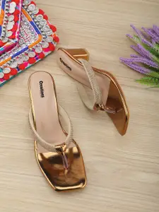 Creattoes Embellished Block Sandals