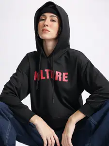 glitchez Self-Design Printed Hooded Sweatshirt