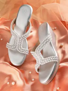 House of Pataudi Embellished Wedge Heels