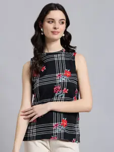 Anouk Rustic Floral Printed Round Neck Straight Kurti