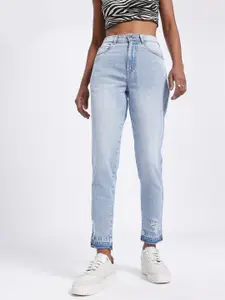 glitchez Women Distressed Mom Jeans
