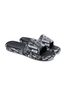 DRACKFOOT Men Printed Casual Synthetic Slider Flip Flops