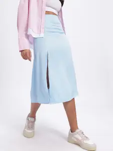 glitchez Side Slit High-Waist Skirt