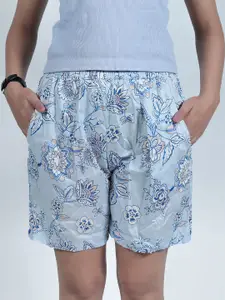 GAB Women Floral Printed High-Rise Shorts
