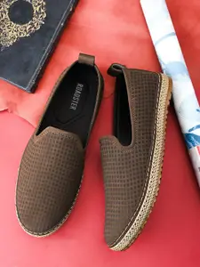 The Roadster Lifestyle Co. Men Textured Round Toe Slip-On Espadrilles