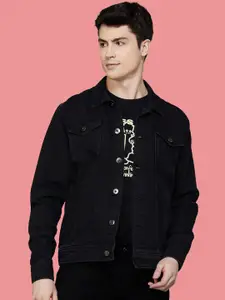 KLIZEN Men Denim Jacket with Patchwork