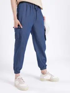 glitchez Women Mid-Rise Pure Cotton Jogger