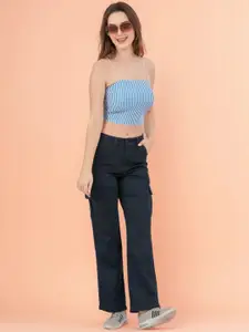 DressBerry Women Super Straight Fit High-Rise Stretchable Jeans