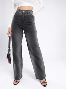 glitchez Women Ombre Straight Mid-Rise Light Fade Jeans