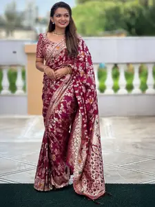 SGF11 Ethnic Motifs Zari Pure Silk Kanjeevaram Saree