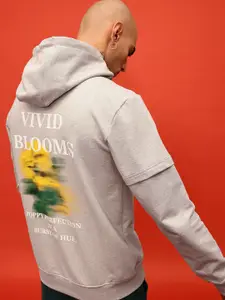 glitchez Printed Cotton Terry Hooded Sweatshirt