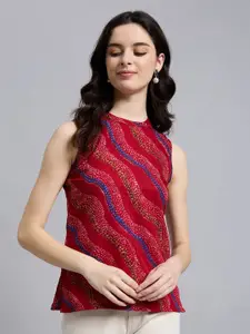 Anouk Rustic Abstract Printed Round Neck Straight Kurti