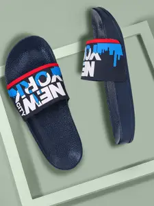 PENNEN Men Self Design Slider Flip Flops