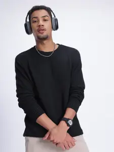 glitchez Solid Cotton Oversized pullover