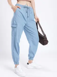 glitchez Women Mid-Rise Jogger with Drawstring