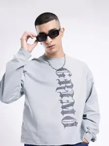 glitchez Printed Relaxed Cotton Terry Sweatshirt
