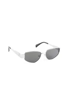 OPIUM Silver Metal Full Rim Polarized & UV Protection Sunglasses for Women