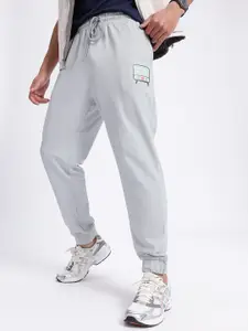 glitchez Men Maximum Comfort Mid-Rise Relaxed Fit Joggers