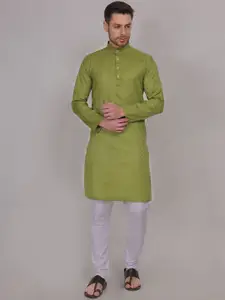 4u Fashion Men Woven Design Woven Design Kurta with Trousers