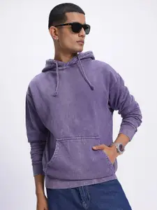 glitchez Fade Hooded Washed Effect Sweatshirt