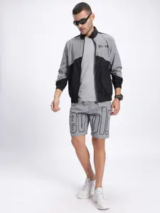 glitchez Colourblocked Printed Oversized Fit Tracksuit