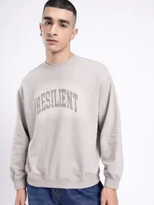 glitchez Printed Relaxed Cotton Terry Sweatshirt