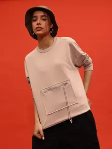 glitchez Box Pocket Oversized Sweatshirt