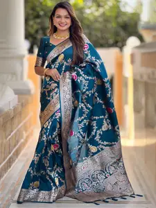 SGF11 Floral Woven Design Pure Silk Kanjeevaram Saree
