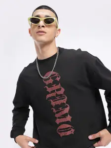 glitchez Printed Cotton Terry Relaxed Fit Sweatshirt
