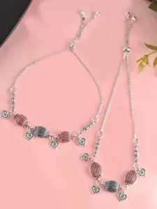 Sangria Silver-Plated Anklet