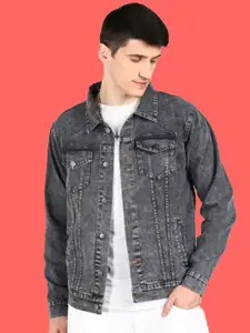 KLIZEN Men Washed Denim Jacket