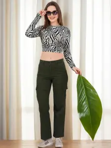 DressBerry Women Super Straight Fit High-Rise Stretchable Jeans