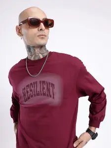 glitchez Printed Relaxed Cotton Terry Sweatshirt