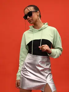 glitchez Hooded Crop Sweatshirt