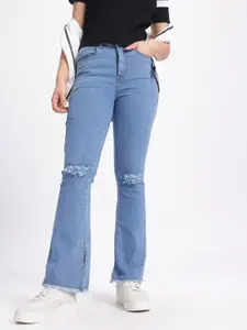 glitchez Women Slim Flared Jeans