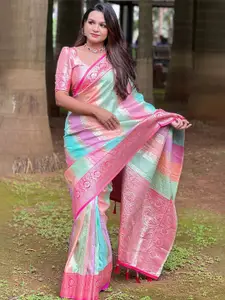 SGF11 Woven Design Zari Pure Silk Kanjeevaram Saree