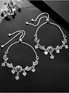 Sangria Silver-Plated Anklet